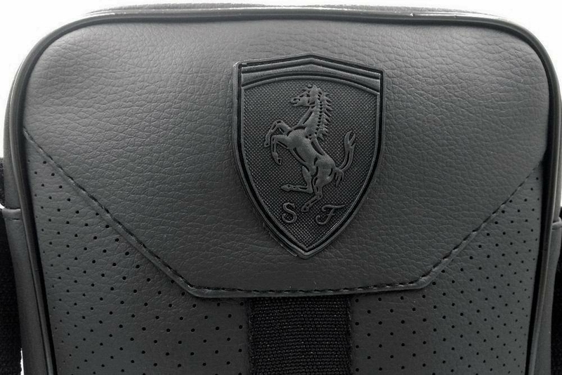 Стильная сумка через плечо, барсетка Puma Ferrari, пума ферари. Черная, фото №10