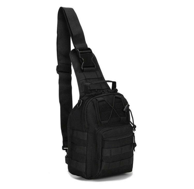 Тактическая сумка-рюкзак на одной лямке. Черная. T-Bag 2, photo number 2