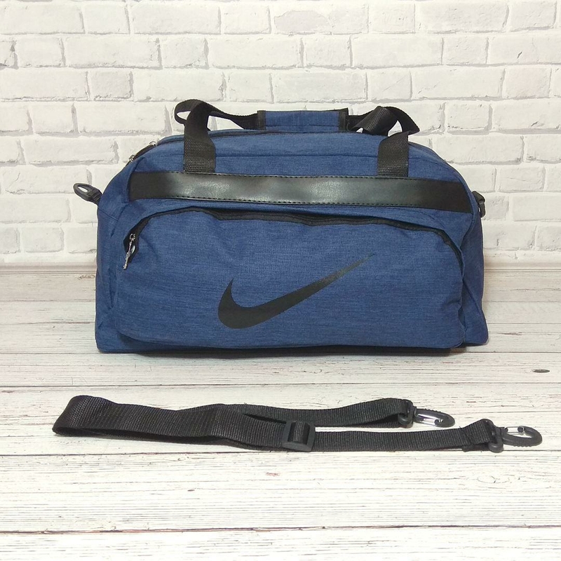Качественная сумка найк, Nike для спортазала, дорожная. Коттон, полиэстер. Синяя, фото №3