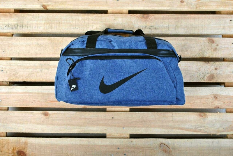 Качественная сумка найк, Nike для спортазала, дорожная. Коттон, полиэстер. Синяя, фото №8