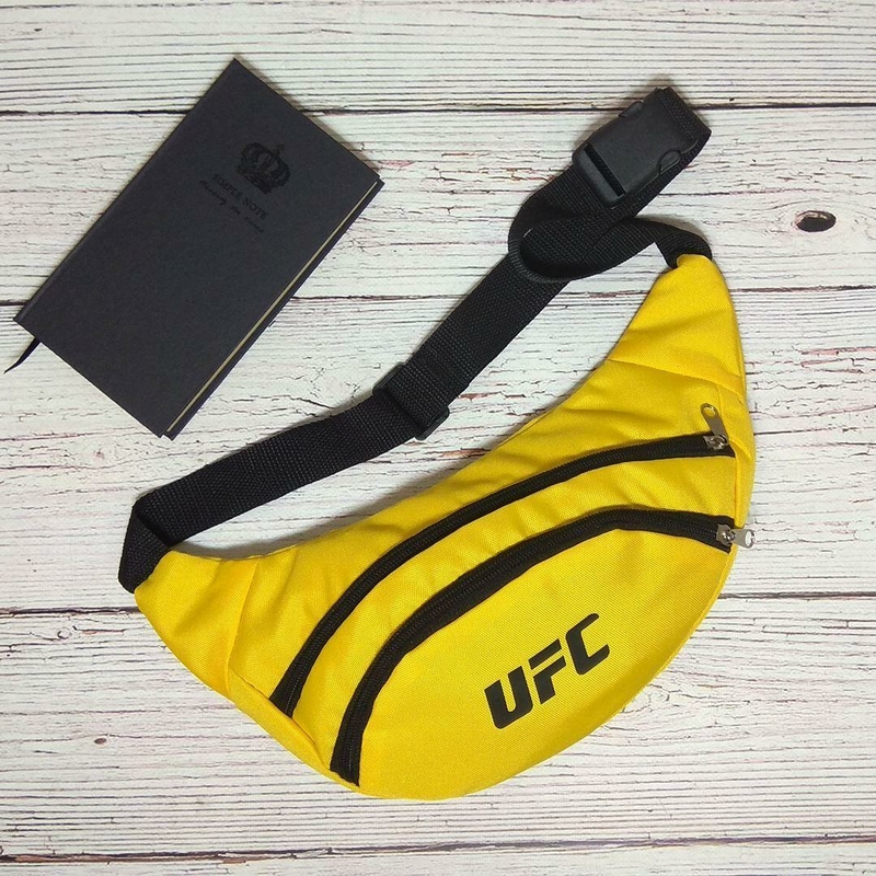 Поясная сумка, Бананка, барсетка юфс, UFC. Желтая, фото №2