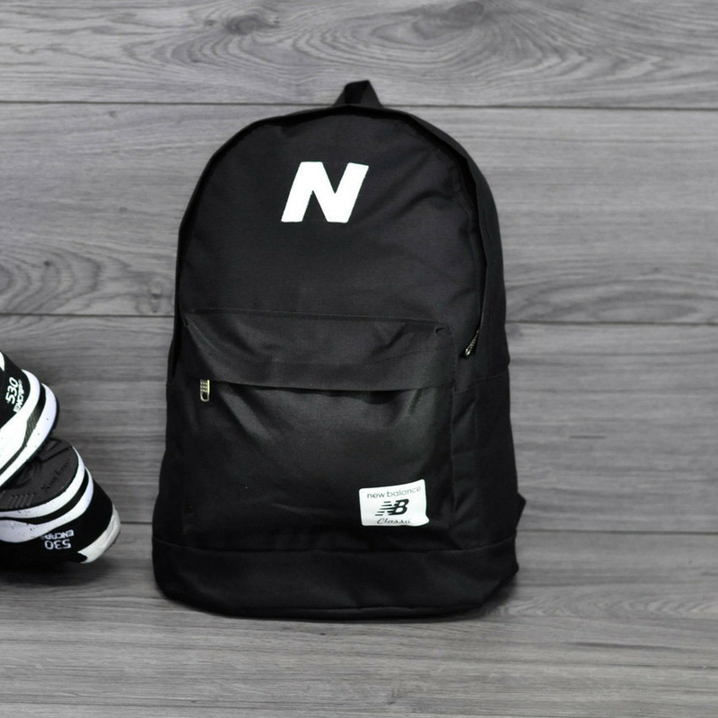 Молодежный городской, спортивный рюкзак, портфель New Balance, нью бэланс. Черный, фото №2
