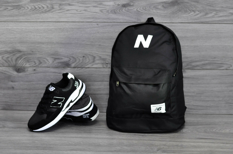Молодежный городской, спортивный рюкзак, портфель New Balance, нью бэланс. Черный, photo number 8