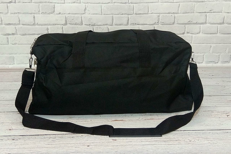 Спортивная, дорожная сумка рибок, Reebok с плечевым ремнем. Черная, фото №10