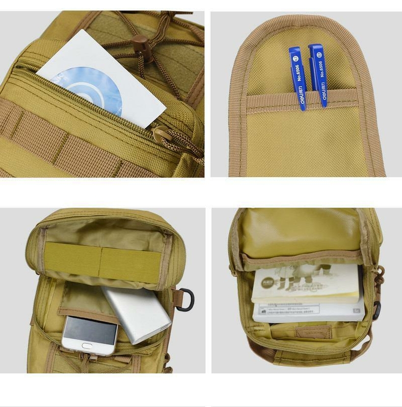 Тактическая сумка-рюкзак, барсетка на одной лямке, хаки. T-Bag 3, фото №6