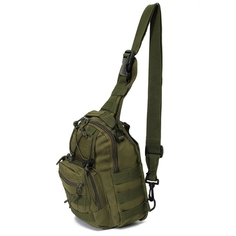 Тактическая сумка-рюкзак, барсетка на одной лямке, хаки. T-Bag 3, фото №7