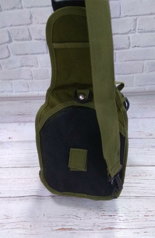 Тактическая сумка-рюкзак, барсетка на одной лямке, хаки. T-Bag 3, фото №8