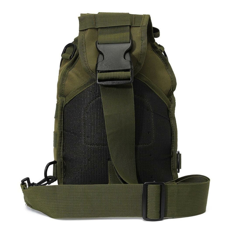 Тактическая сумка-рюкзак, барсетка на одной лямке, хаки. T-Bag 3, фото №10