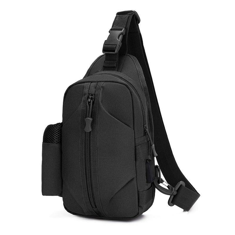 Тактическая сумка-рюкзак, барсетка, бананка на одной лямке, черная. T-Bag 446, фото №2