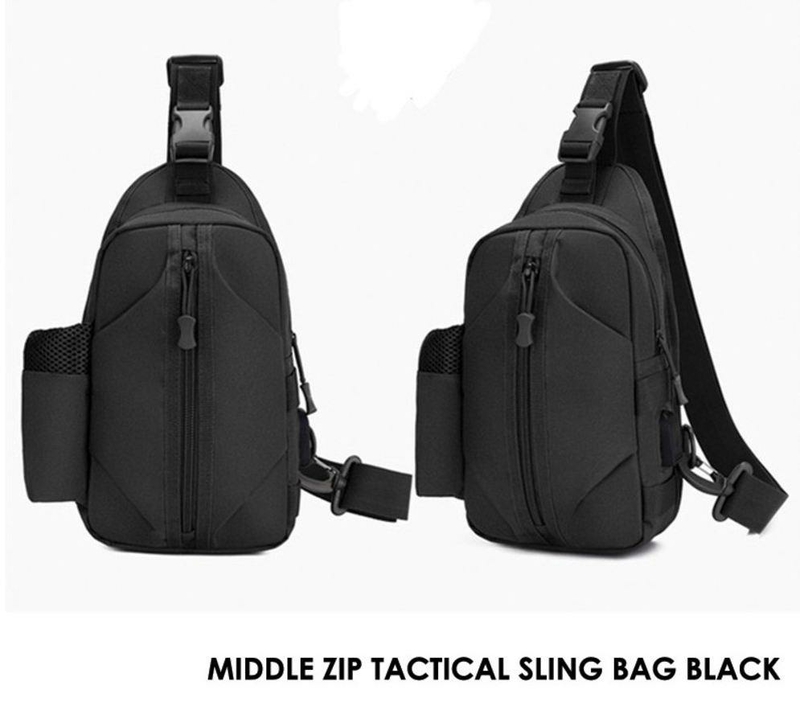 Тактическая сумка-рюкзак, барсетка, бананка на одной лямке, черная. T-Bag 446, фото №3
