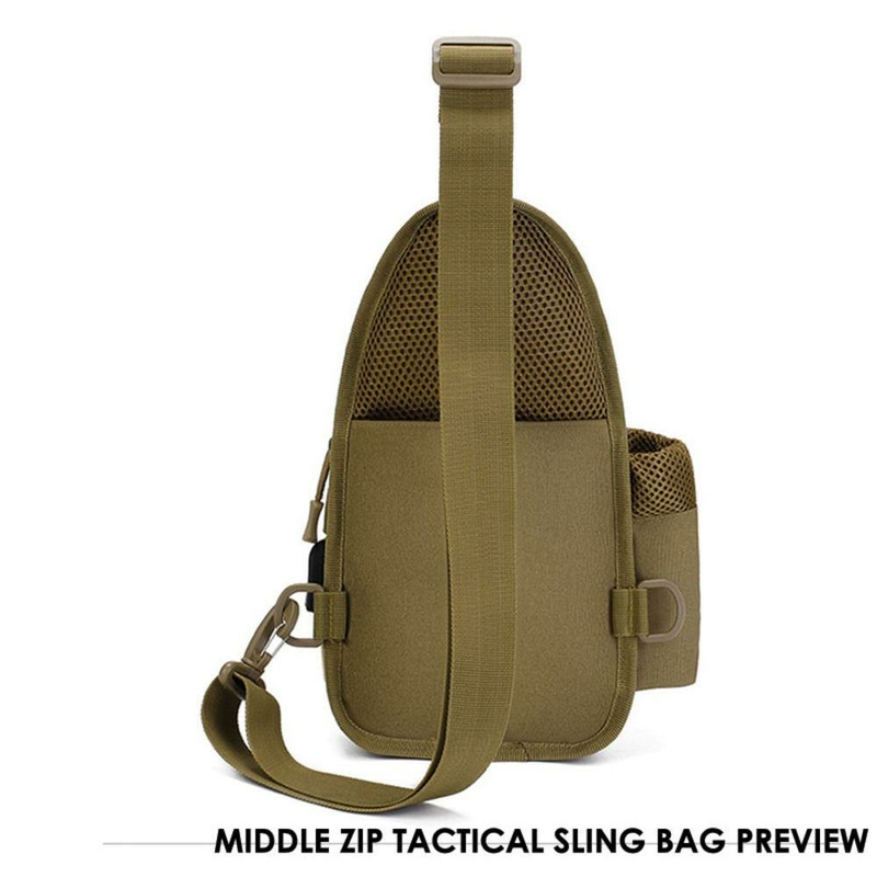 Тактическая сумка-рюкзак, барсетка, бананка на одной лямке. Кайот. T-Bag 447, фото №6