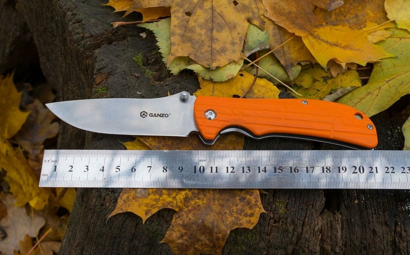 Нож складной Ganzo G723 оранжевый, фото №6