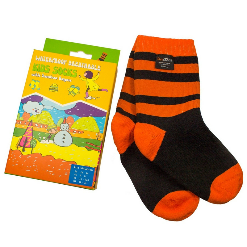 Dexshell Children soсks orange M Носки водонепроницаемые 
для детей оранжевые, фото №7