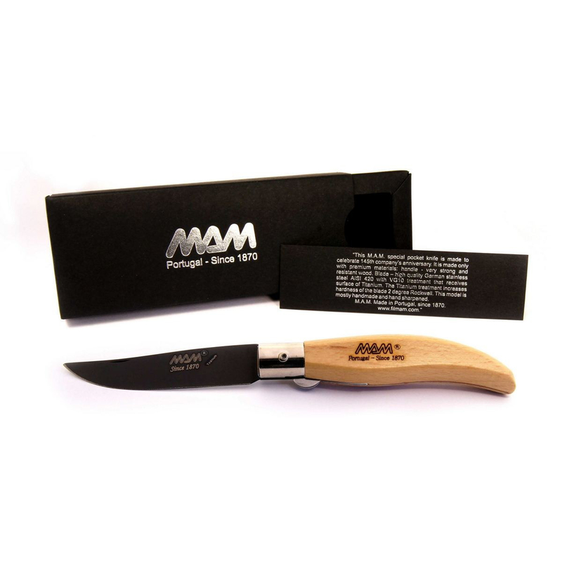 Нож складной MAM Iberica's карманный Нож покриття 
клинка Black Titanium №2018, фото №3