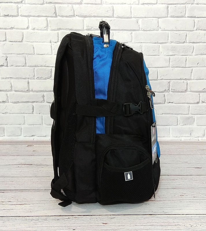 Вместительный рюкзак. Черный с синим. 35L / s6611 blue, фото №6