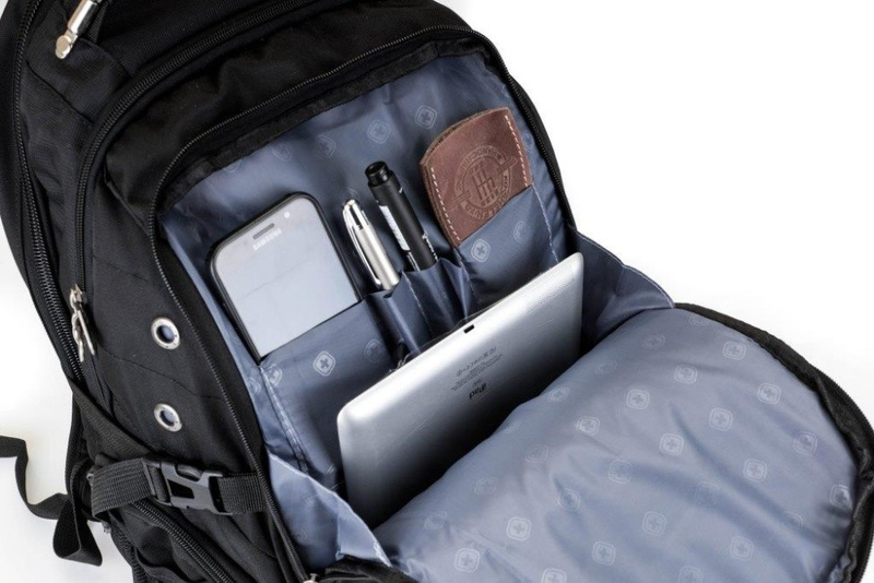 Вместительный рюкзак. Черный с синим. 35L / s6611 blue, фото №9