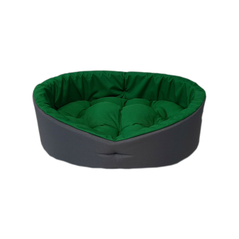 Кровать для животных, лежак для собак и кошек. Серый с зеленым., фото №2