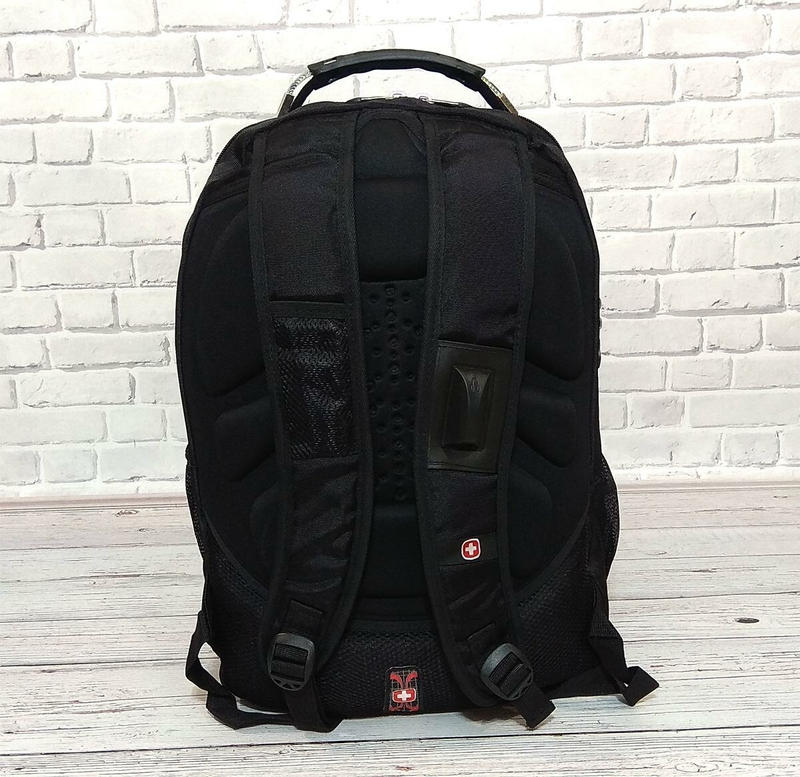 Качественный вместительный рюкзак. Черный. + Дождевик. 35L / s6022 black, фото №6