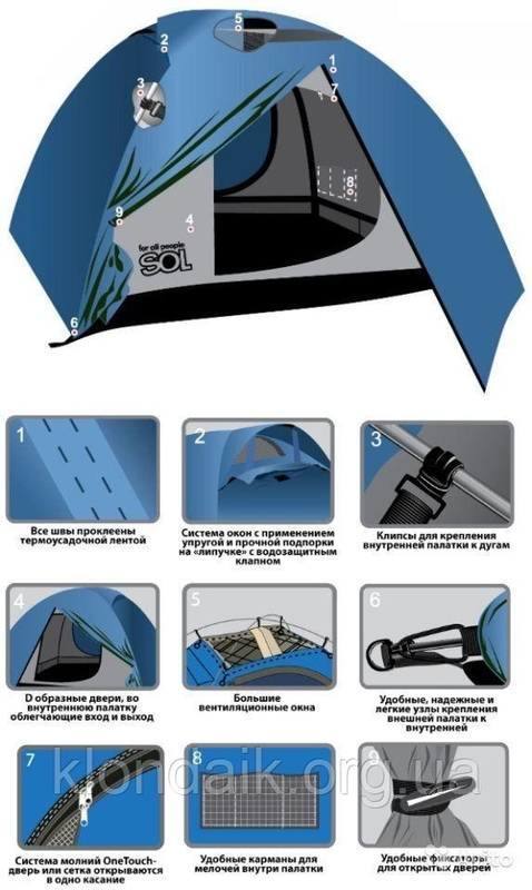 Двухместная палатка Fly Sol SLT-041, фото №4