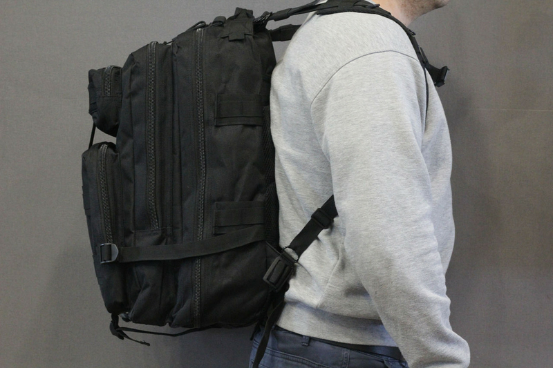 Тактический (городской) рюкзак Oxford 600D с системой M.O.L.L.E 40 л. Black (ta40), photo number 3