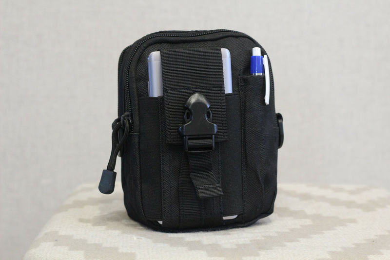 Тактическая универсальная (поясная) сумка - подсумок с ремнём Mini warrior с системой M.O.L.L.E (с101 черная), numer zdjęcia 3