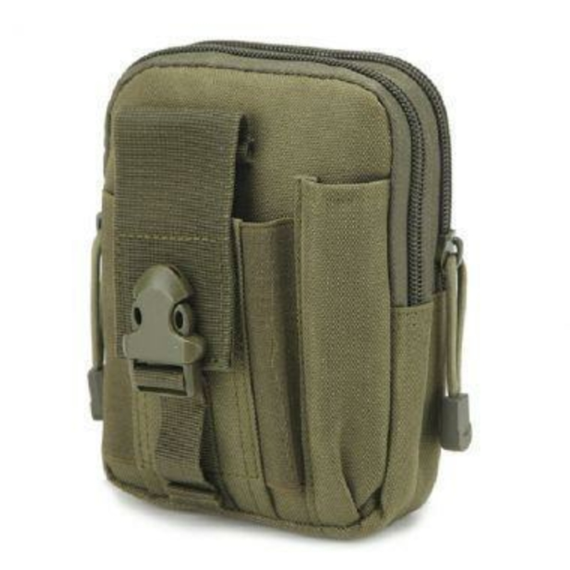 Тактическая универсальная (поясная) сумка - подсумок Mini warrior с системой M.O.L.L.E Olive (001 олива), фото №2