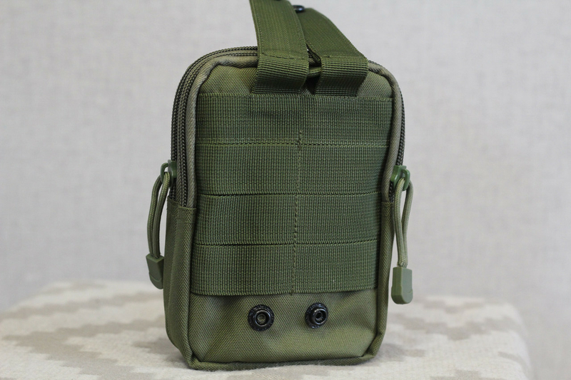 Тактическая универсальная (поясная) сумка - подсумок Mini warrior с системой M.O.L.L.E Olive (001 олива), фото №8