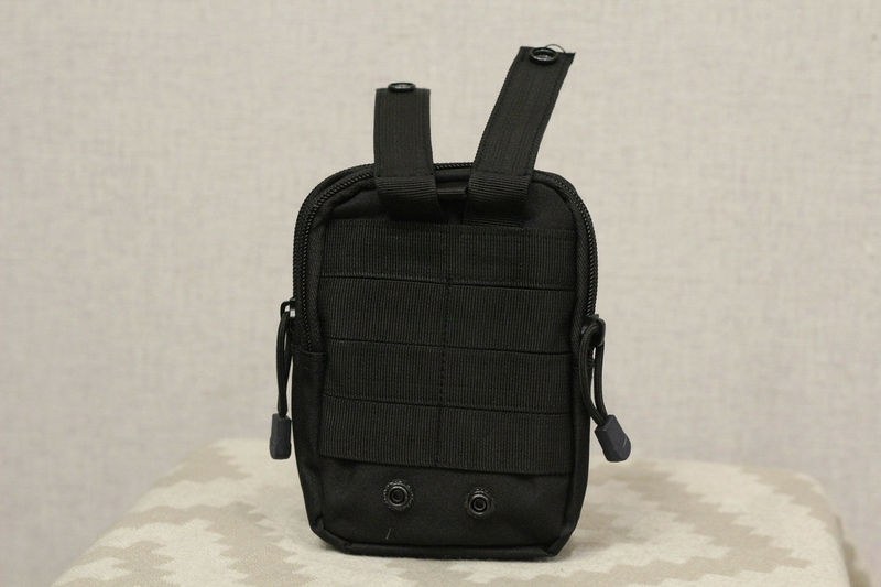 Тактическая универсальная (поясная) сумка - подсумок Mini warrior с системой M.O.L.L.E Olive (001-black), фото №3