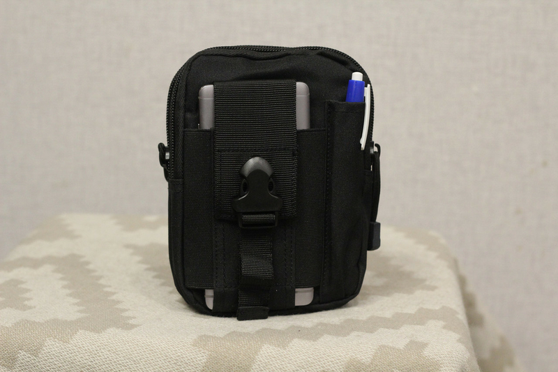 Тактическая универсальная (поясная) сумка - подсумок Mini warrior с системой M.O.L.L.E Olive (001-black), photo number 4