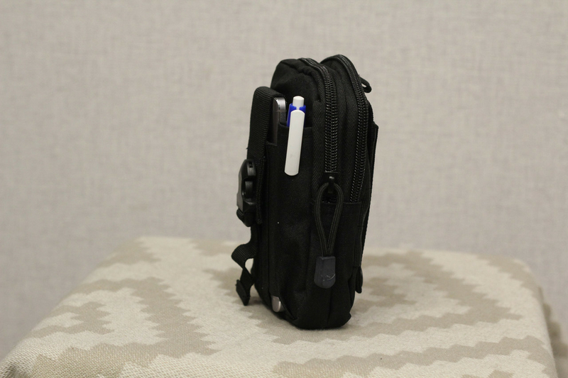 Тактическая универсальная (поясная) сумка - подсумок Mini warrior с системой M.O.L.L.E Olive (001-black), numer zdjęcia 5