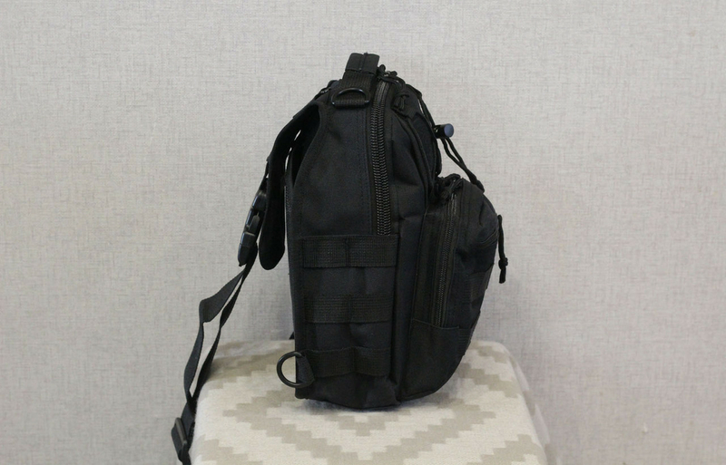 Тактическая - штурмовая универсальная сумка на 6-7 литров с системой M.O.L.L.E Black (095 черная), фото №11