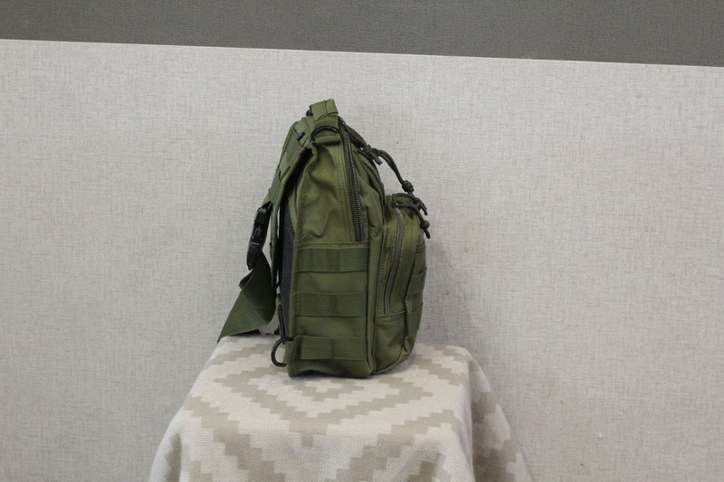 Тактическая - штурмовая универсальная сумка на 6-7 литров с системой M.O.L.L.E  (095 олива), фото №6