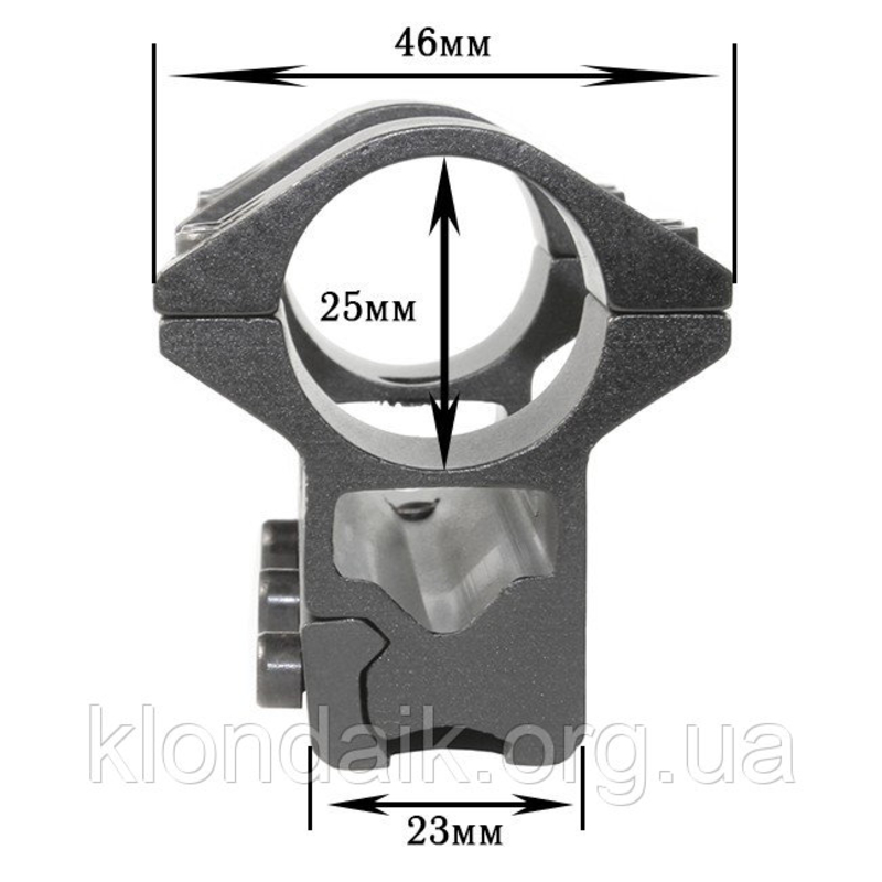 Крепление на оружие для фонаря 2x25mm Ring (планка Вивера 10 мм), фото №4