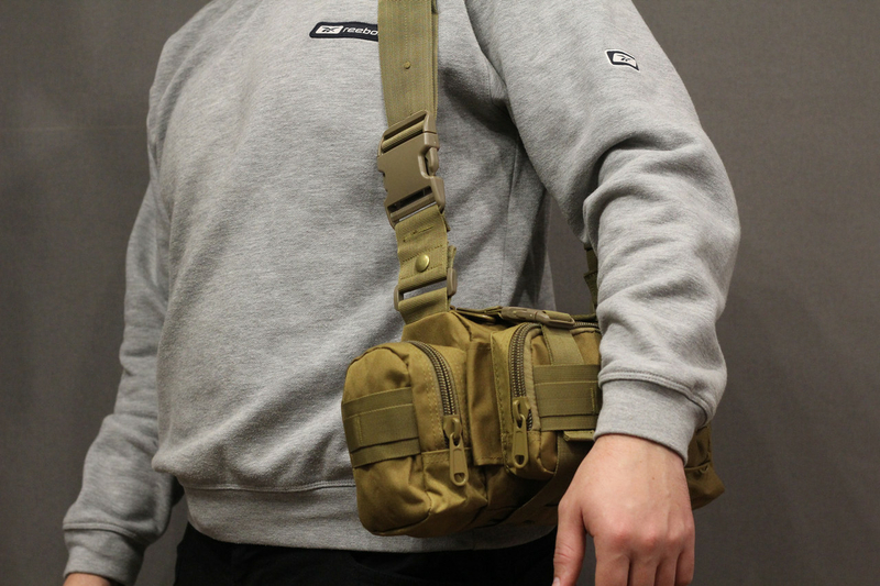Тактическая универсальная (поясная, наплечная) сумка Silver Knight с системой M.O.L.L.E Coyote (105-coyote), фото №3