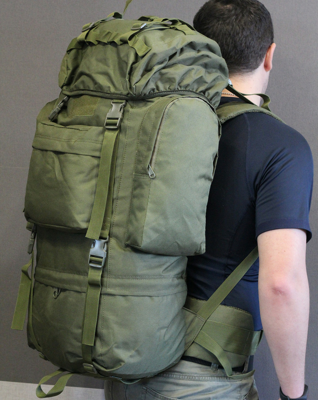 Тактический (туристический) рюкзак на 65 литров Olive (ta65 олива), фото №6