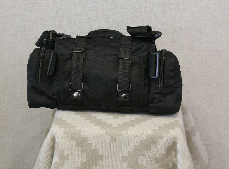 Тактическая универсальная (поясная, наплечная) сумка с системой M.O.L.L.E Black (104 черная), фото №6