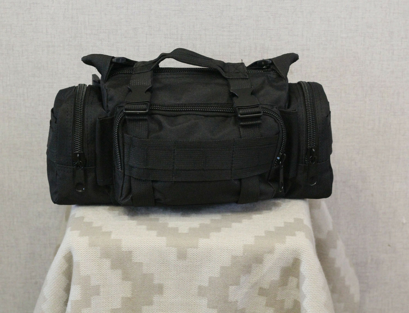 Тактическая универсальная (поясная, наплечная) сумка с системой M.O.L.L.E Black (104 черная), фото №6