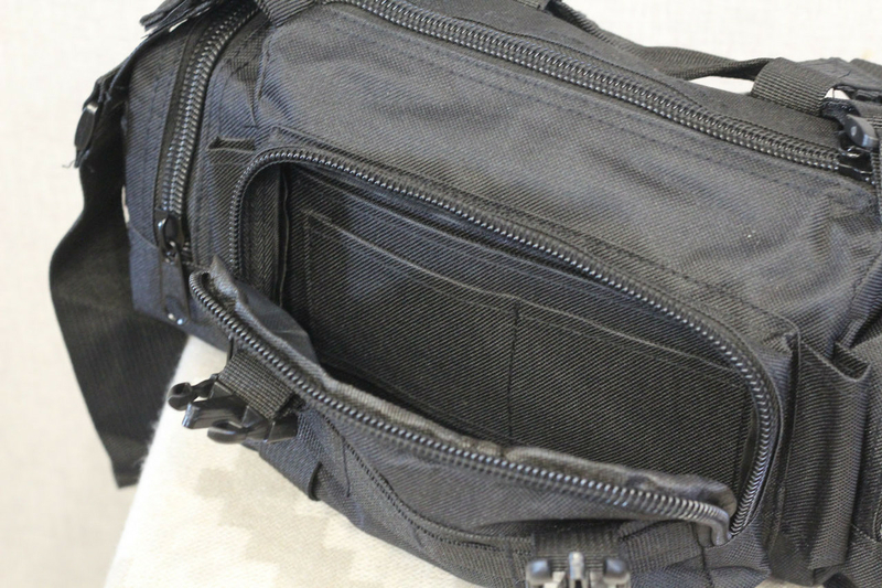 Тактическая универсальная (поясная, наплечная) сумка с системой M.O.L.L.E Black (104 черная), фото №10