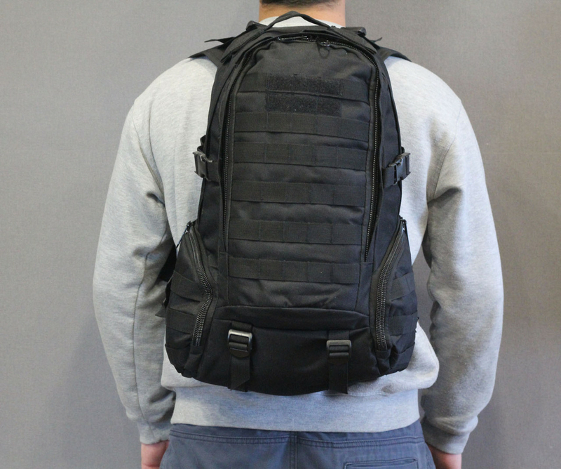 Тактический (городской, штурмовой) рюкзак Oxford 600D с системой M.O.L.L.E на 25-35 литров (ta30-black), фото №9