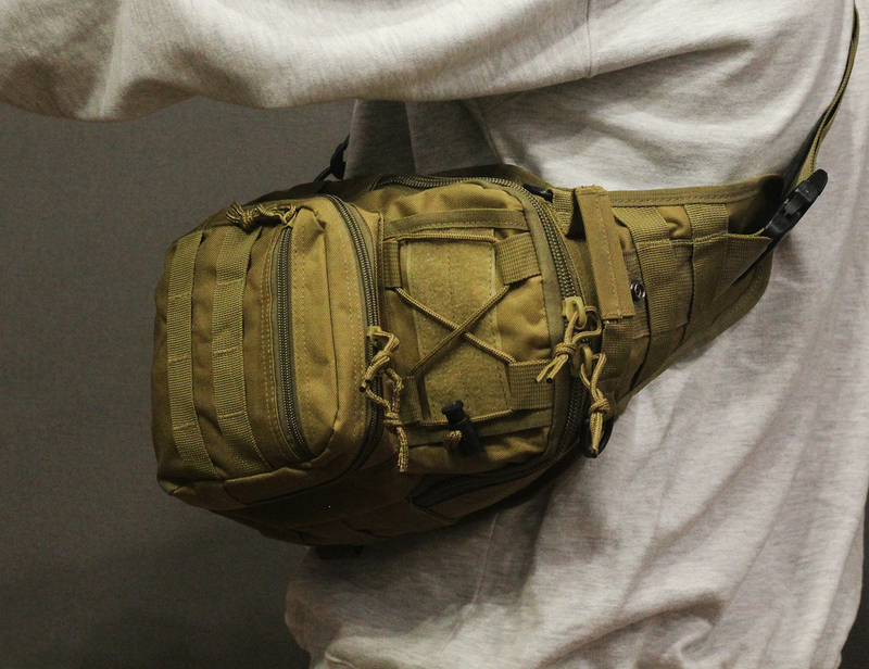 Тактическая - штурмовая универсальная сумка на 6-7 литров с системой M.O.L.L.E Coyote (095-coyote), фото №3
