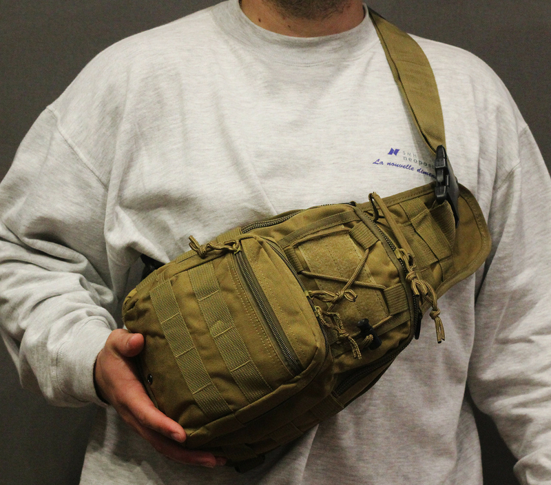 Тактическая - штурмовая универсальная сумка на 6-7 литров с системой M.O.L.L.E Coyote (095-coyote), фото №4