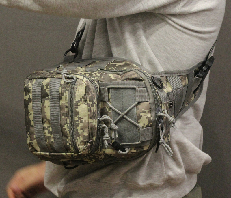 Тактическая - штурмовая универсальная сумка на 6-7 литров с системой M.O.L.L.E Pixel (095-pixel), numer zdjęcia 4