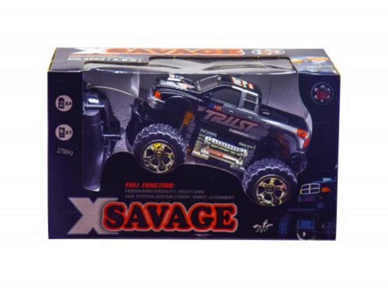 Машинка "Savage: Пикап" на радиоуправлении (черная)
