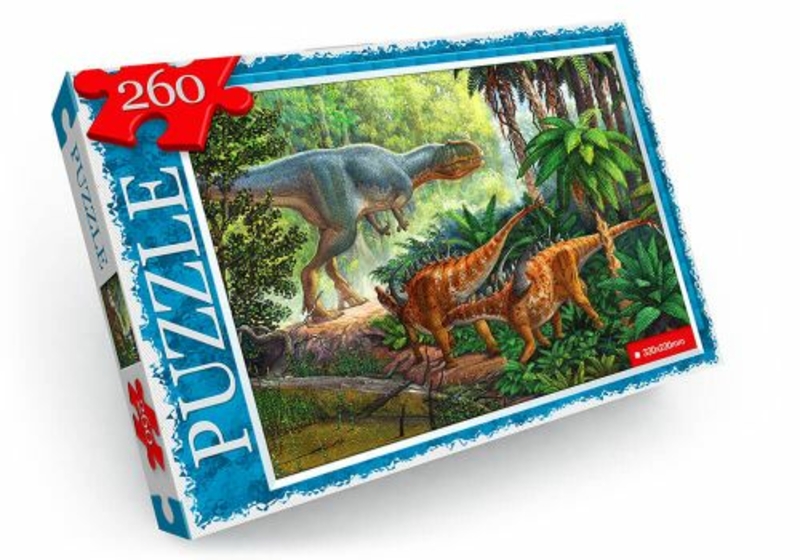 Пазлы "Динозавры", 260 эл
