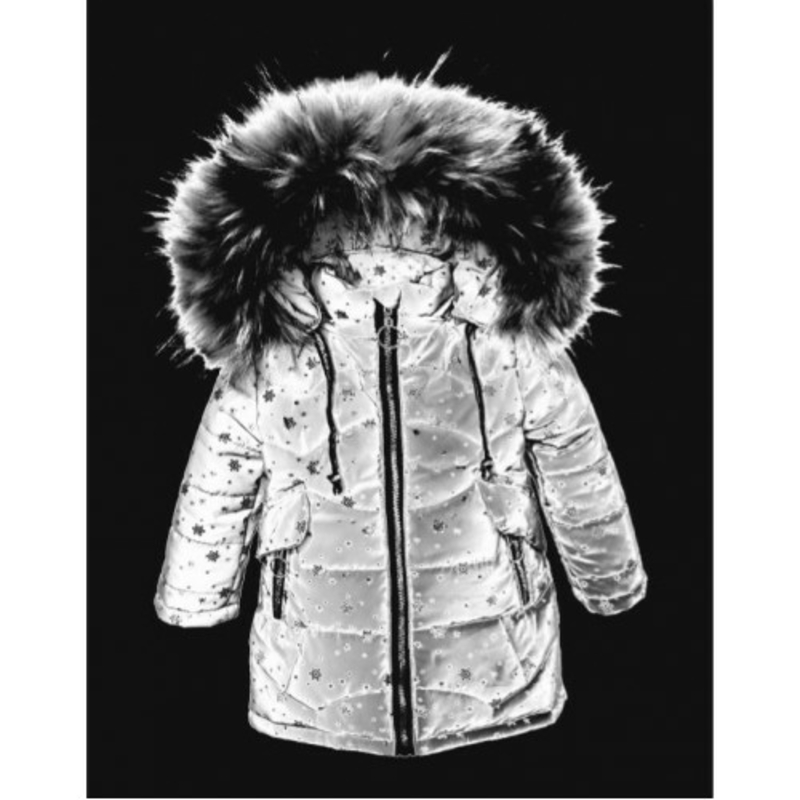 Зимове пальто з світловідбиваючої рефлективної тканини Bebi snizhynka 86 зріст 1044a86, фото №3