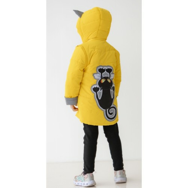 Дитяча куртка жилетка з світловідбиваючими елементами Nyusya жовта 104 ріст 1061b104, фото №4