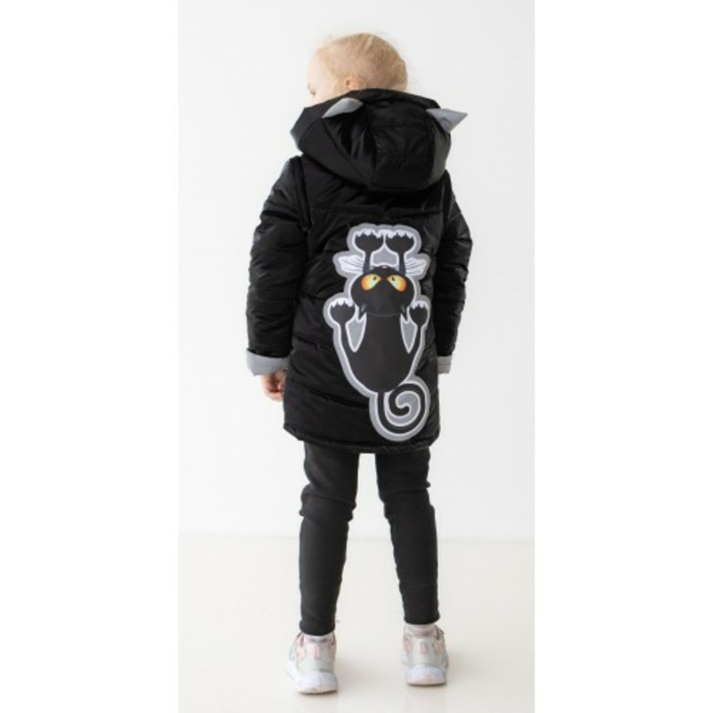 Дитяча куртка жилетка з світловідбиваючими елементами Nyusya чорна 110 ріст 1061c110, фото №2
