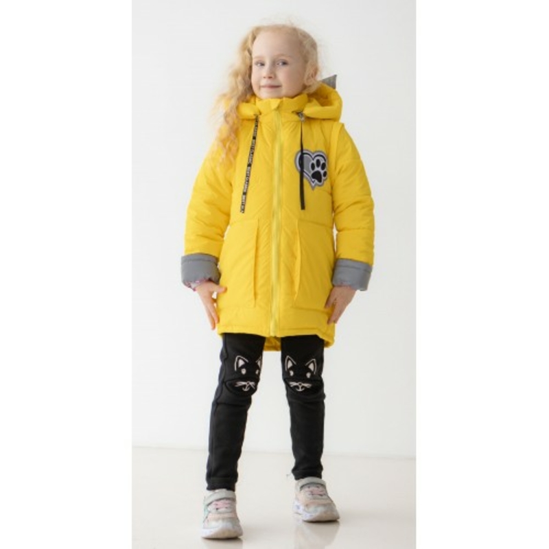 Дитяча куртка жилетка з світловідбиваючими елементами Nyusya жовта 110 ріст 1061b110, photo number 3