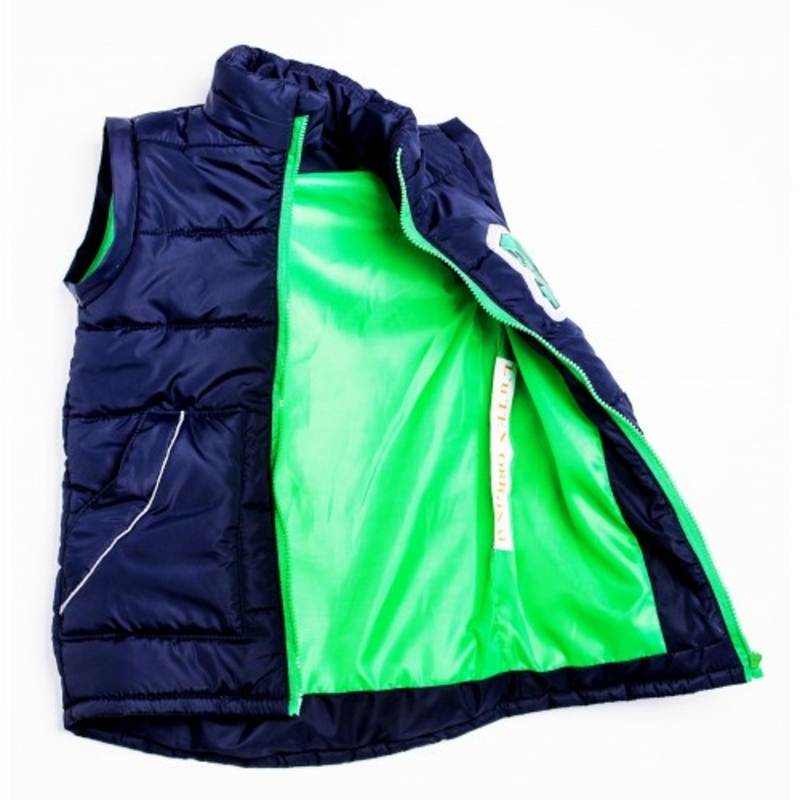 Дитяча куртка жилетка з світловідбиваючими елементами MineCraft синя 104 ріст 1062a104, фото №6