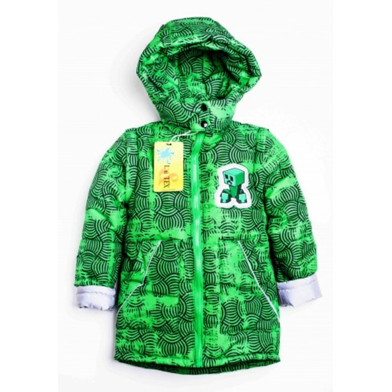Дитяча куртка жилетка з світловідбиваючими елементами MineCraft зелена 110 ріст 1062b110, photo number 2
